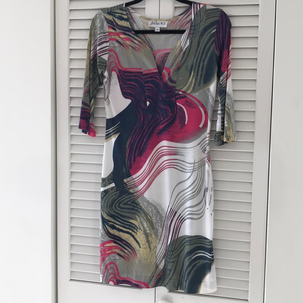 Fun Multi Color Print Dress